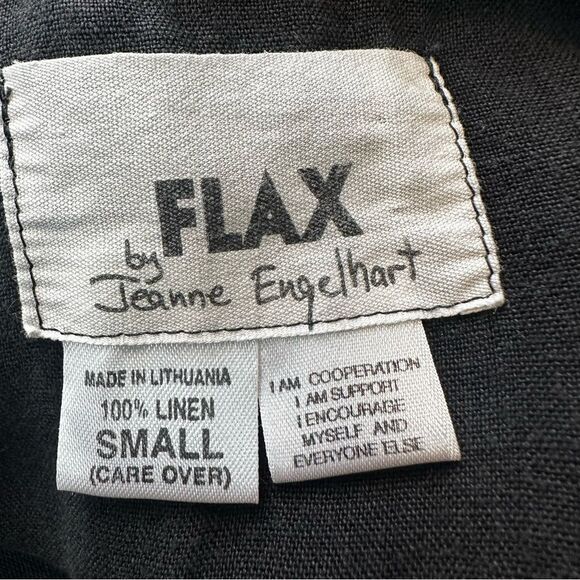 Flax Black Linen Slipster sleeveless minimalist Maxi Dress small - Picture 6 of 6